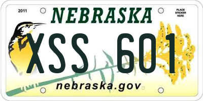 NE license plate XSS601