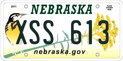NE license plate XSS613