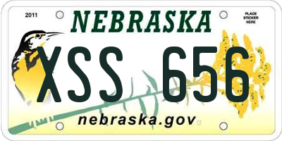 NE license plate XSS656