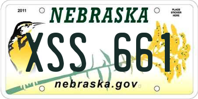 NE license plate XSS661