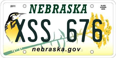 NE license plate XSS676