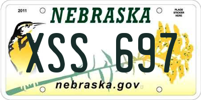 NE license plate XSS697