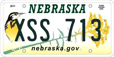 NE license plate XSS713
