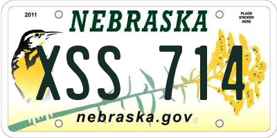NE license plate XSS714