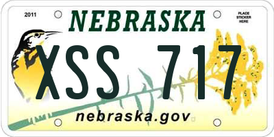 NE license plate XSS717