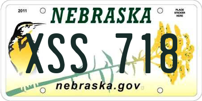 NE license plate XSS718