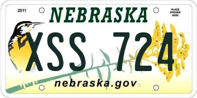 NE license plate XSS724