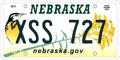 NE license plate XSS727