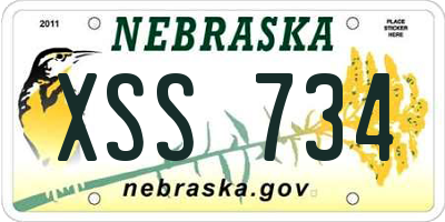 NE license plate XSS734