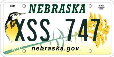 NE license plate XSS747