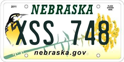 NE license plate XSS748