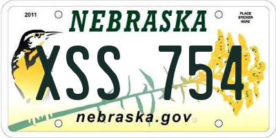 NE license plate XSS754
