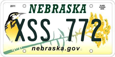 NE license plate XSS772