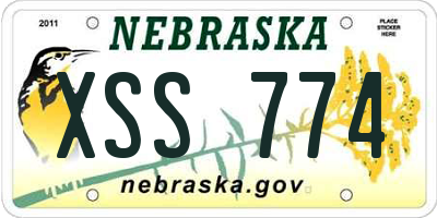 NE license plate XSS774