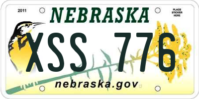NE license plate XSS776