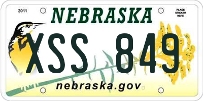 NE license plate XSS849