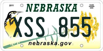 NE license plate XSS855