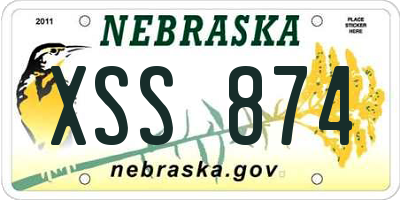 NE license plate XSS874