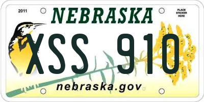 NE license plate XSS910