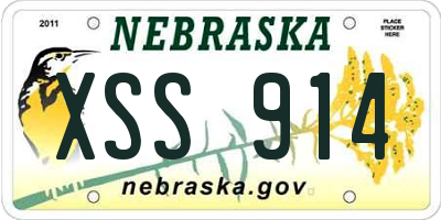 NE license plate XSS914
