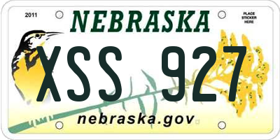NE license plate XSS927