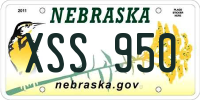 NE license plate XSS950