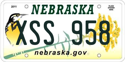NE license plate XSS958