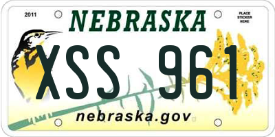 NE license plate XSS961