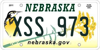 NE license plate XSS973