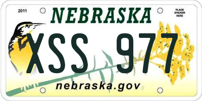 NE license plate XSS977