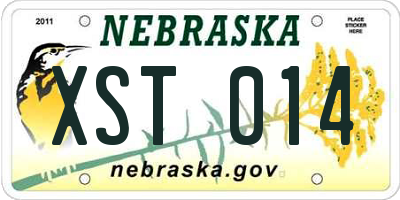 NE license plate XST014