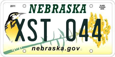 NE license plate XST044
