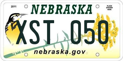 NE license plate XST050
