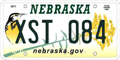 NE license plate XST084