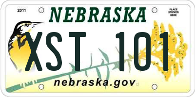 NE license plate XST101