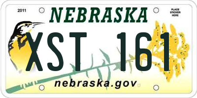NE license plate XST161