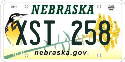 NE license plate XST258