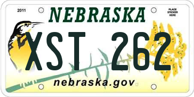 NE license plate XST262