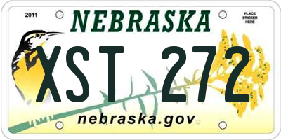 NE license plate XST272