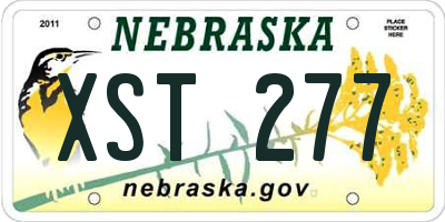 NE license plate XST277