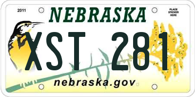 NE license plate XST281