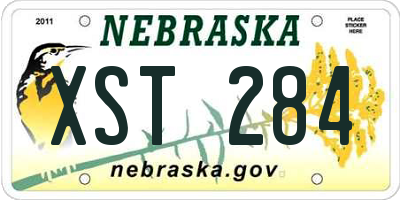 NE license plate XST284