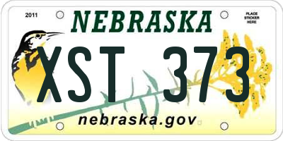 NE license plate XST373