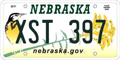 NE license plate XST397