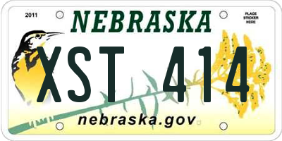 NE license plate XST414
