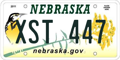 NE license plate XST447