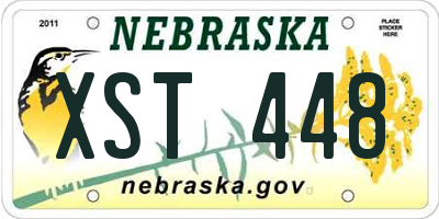 NE license plate XST448