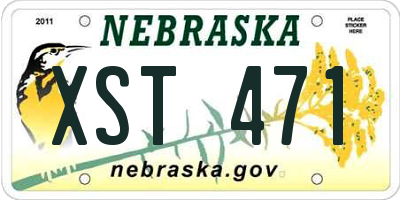 NE license plate XST471