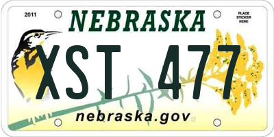 NE license plate XST477