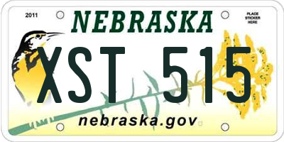 NE license plate XST515